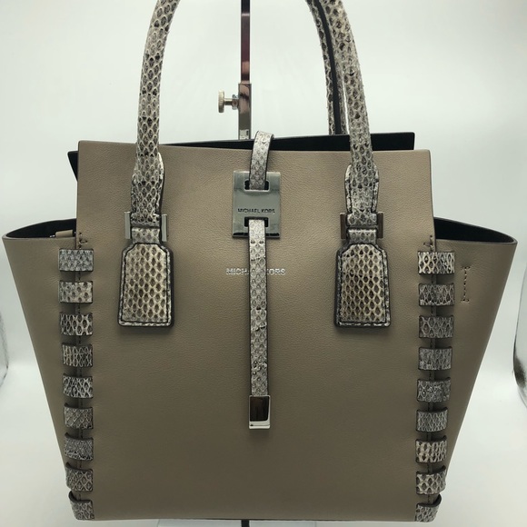 Michael Kors Collection Handbags - Michael Kors Collection Leather Miranda Weave Tote